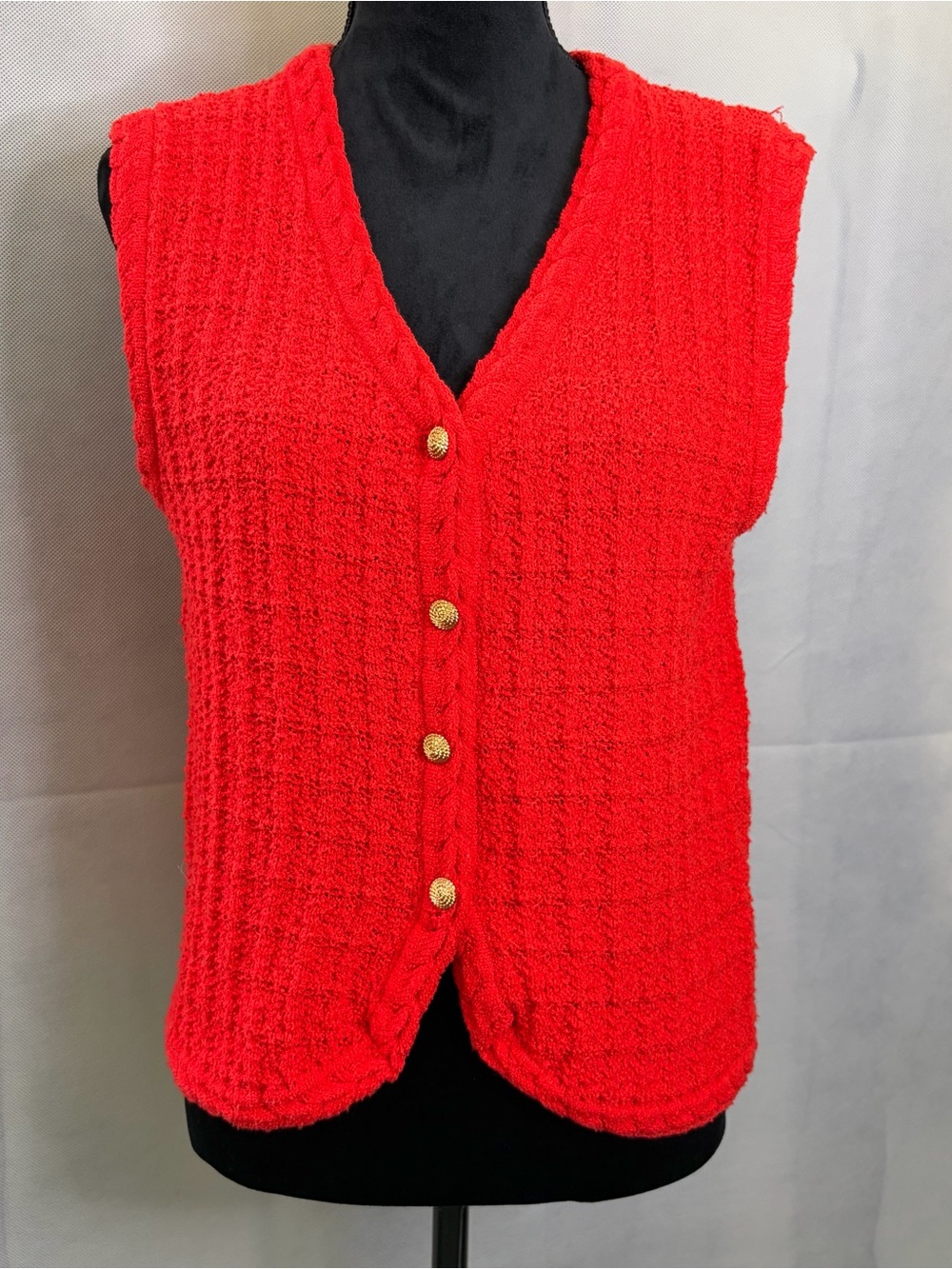 Petal & Pup Vibrant Red Textured Knit Top